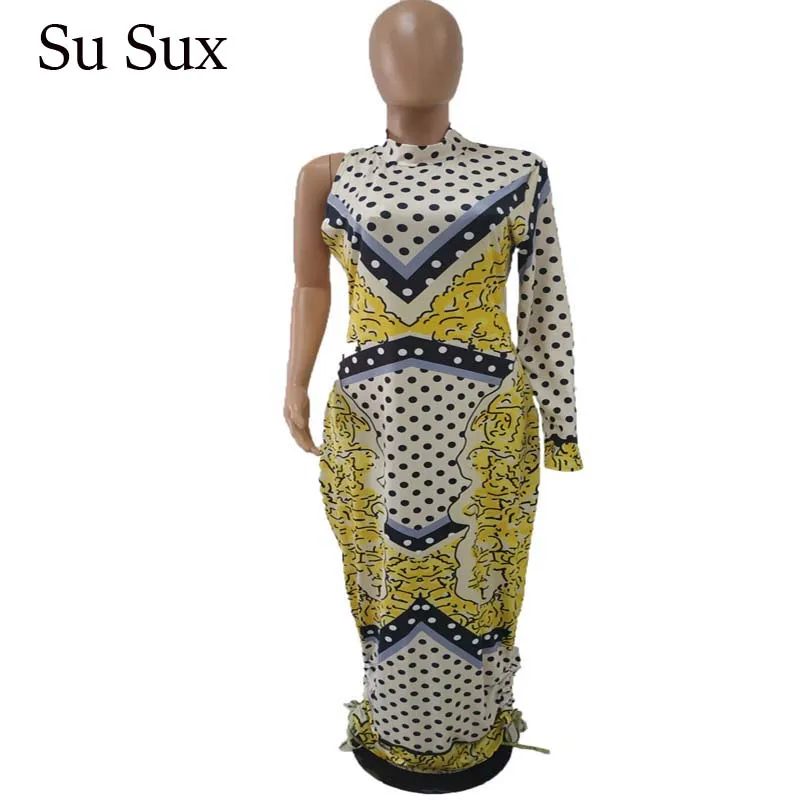 Vintage Printed Bodycon Dress Women African Clothes Party Club Single Sleeve Long Maxi Robe 2020 Spring Vestidos | Тематическая