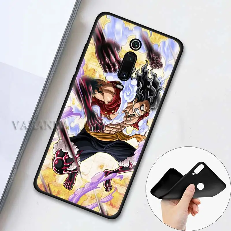 

Anime One Piece Luffy Case for Xiaomi Redmi Note 8 8T 7 9 Pro Max 9S K20 K30 Zoom 8A 7A 7S Black Silicone Cover Coque
