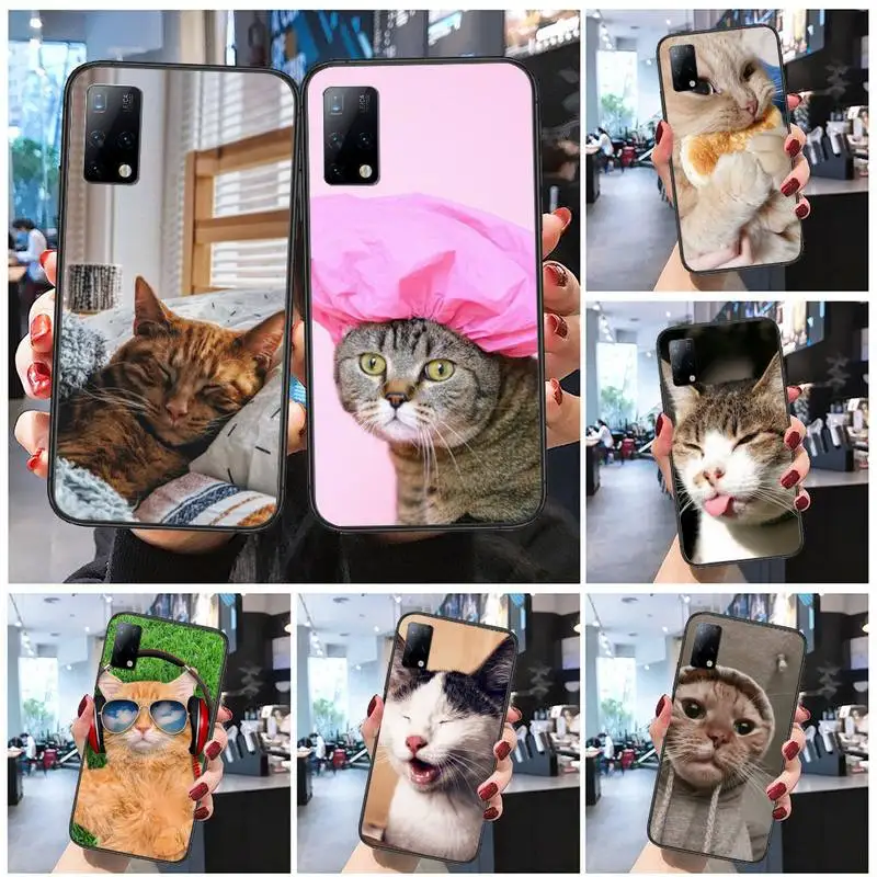 

Funny cat Phone Case for huawei y5 y7 y9 y5 y9s nova 2 3 4 5 6 7 2s 6se 7se 5i prime pro cover