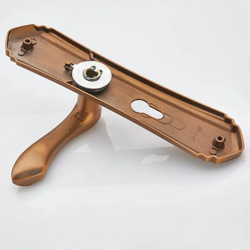 Желтая бронзовая дверь из алюминиевого сплава дверной замок стали дерева