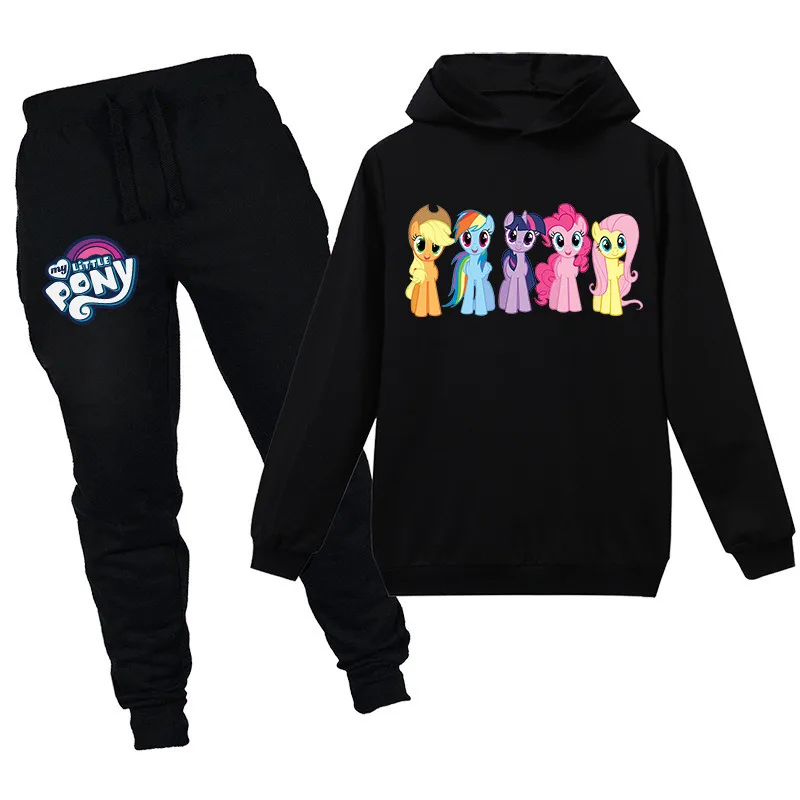 Новые детские толстовки My Little Pony модный детский свитер с капюшоном детская
