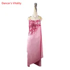 Платье для латиноамериканских танцев, на бретельках, с блестками, одежда для выступлений, для взрослых и детей, одежда для соревнований по румбе, ча-ча