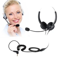 Headset 2 5mm Jack Binaural Phone Headset Call Center  Noise Cancelling Wired Headphones with Boom-Style Mic for Cordless Phones