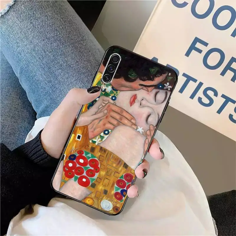

Kiss by Gustav Klimt Design retro Phone Case For Samsung galaxy S 9 10 20 A 10 21 30 31 40 50 51 71 s note 20 j 4 2018 plus