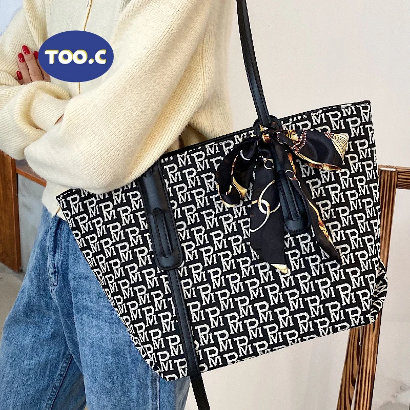 

Luxury New Printed Color Matching Phopping Bag Designer Women's Bag Fashion Tote Handbags Large Capacity One-Shoulder Handbags