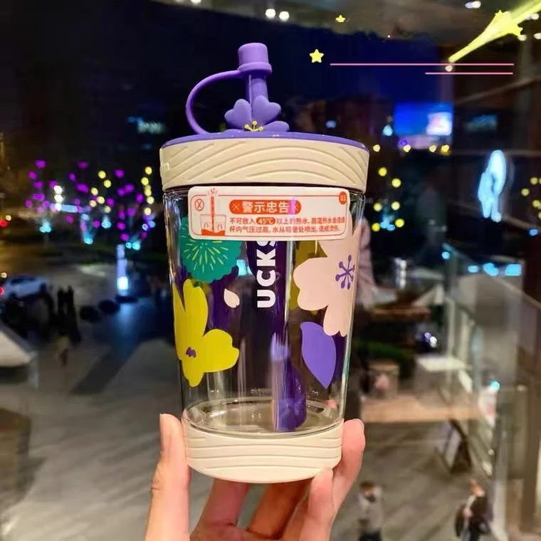 저렴한 스타 아빠 로고 컵 2021 여름 체육관 워터 컵 스포츠 휴대용 컵 사쿠라 크라운 카와이 병 여신 밀짚 컵 커피 머그잔