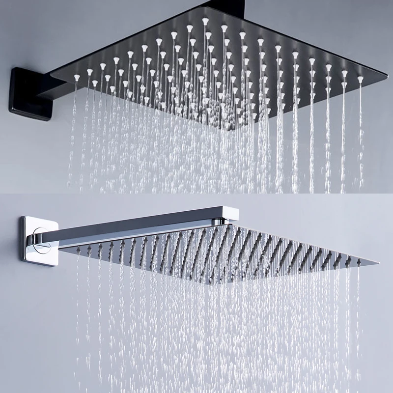 free shipping 16 inch bathroom rain shower head stainless steel rain shower head with 35cm shower arm rain shower free global shipping
