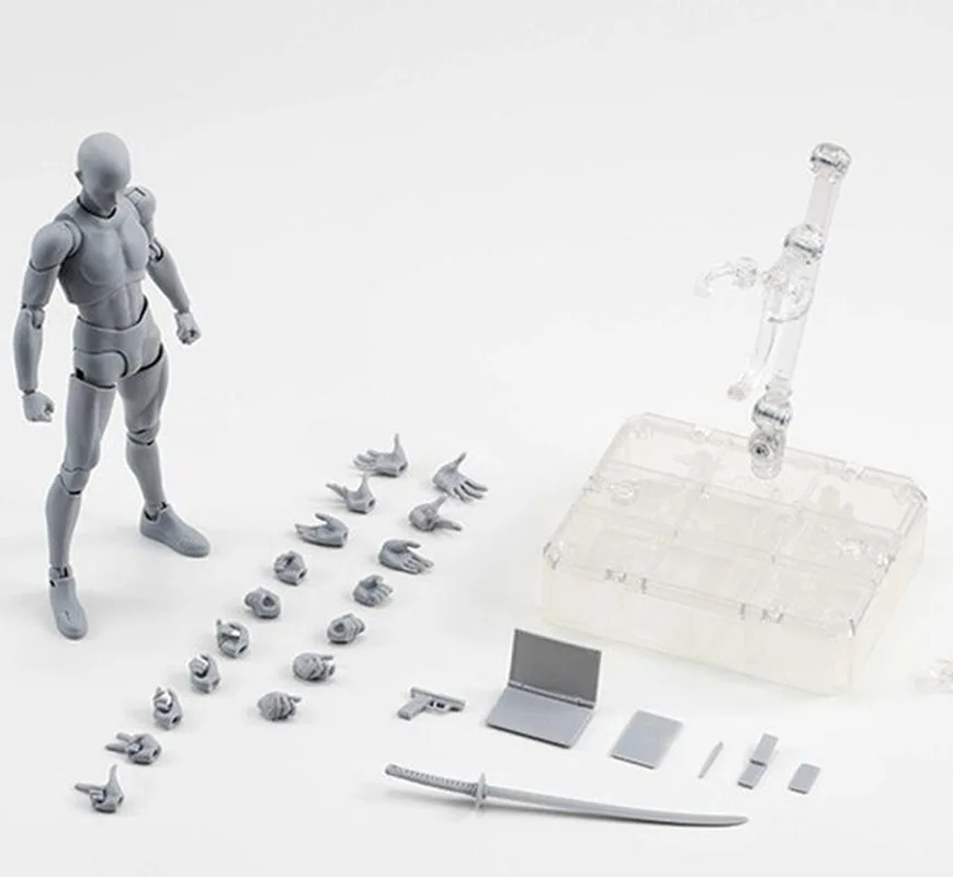 Коробки мульти шарнирные подвижные фигурки тело Кун/тело Чан серый/оранжевый