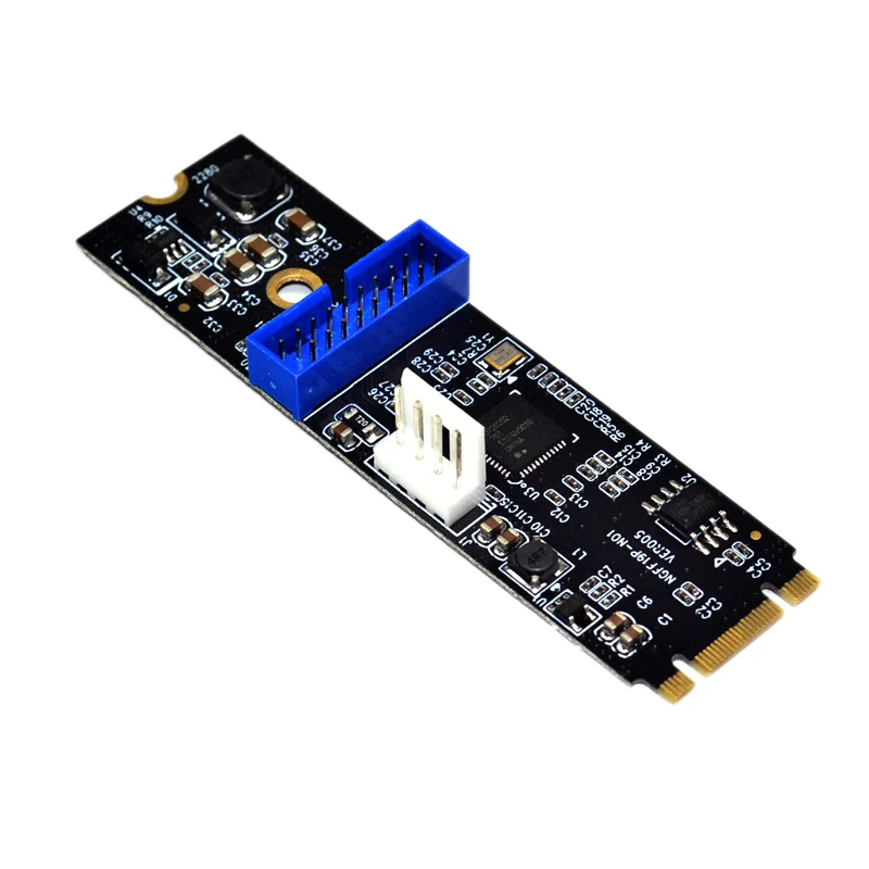 M.2 NGFF NVME к USB 3 0 19Pin заголовок преобразования карты в 2 порта USB3.0 Расширение