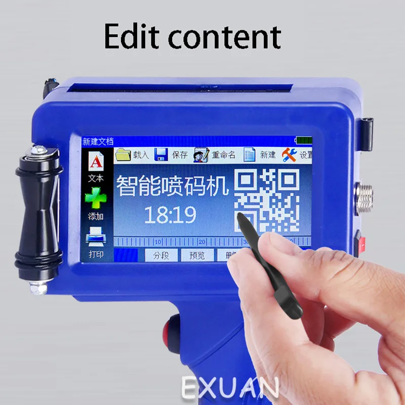

intelligent handheld inkjet printer production date coding machine supermarket label printing number digital laser typewriter