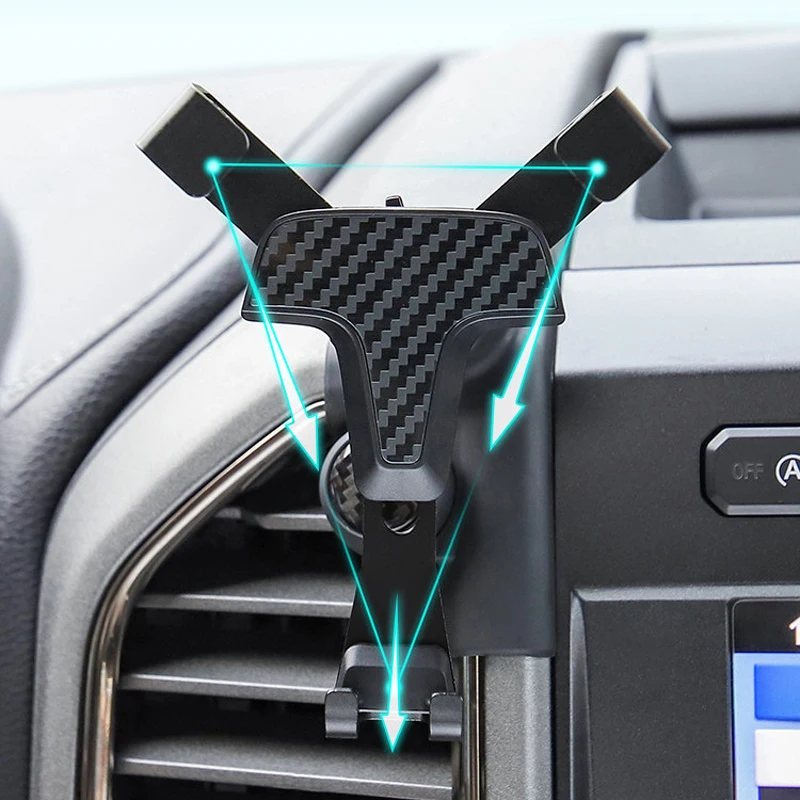 car products fit for ford f150 f 150 2015 2019 gravity phone holder air vent mount metal mobile stand gps support interior parts free global shipping