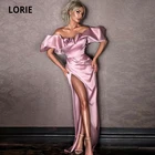 Женское вечернее платье в арабском стиле LORIE, розовое длинное вечерние с открытыми плечами и разрезом сбоку, в стиле Звезд Дубая для выпускного вечера, 2021