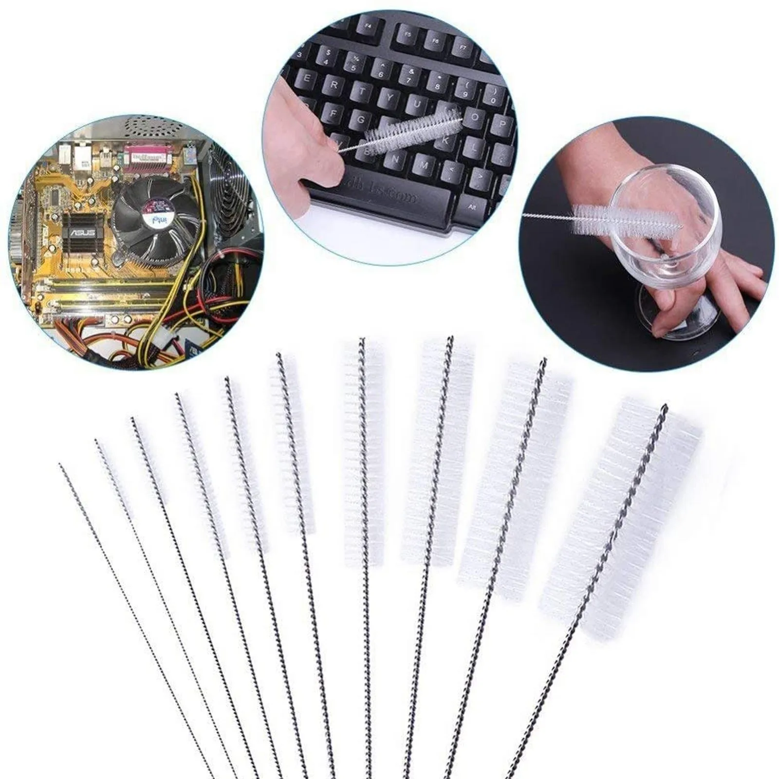 12 шт./компл. нейлоновая трубка цилиндр бутылка для домашнего использования щетка