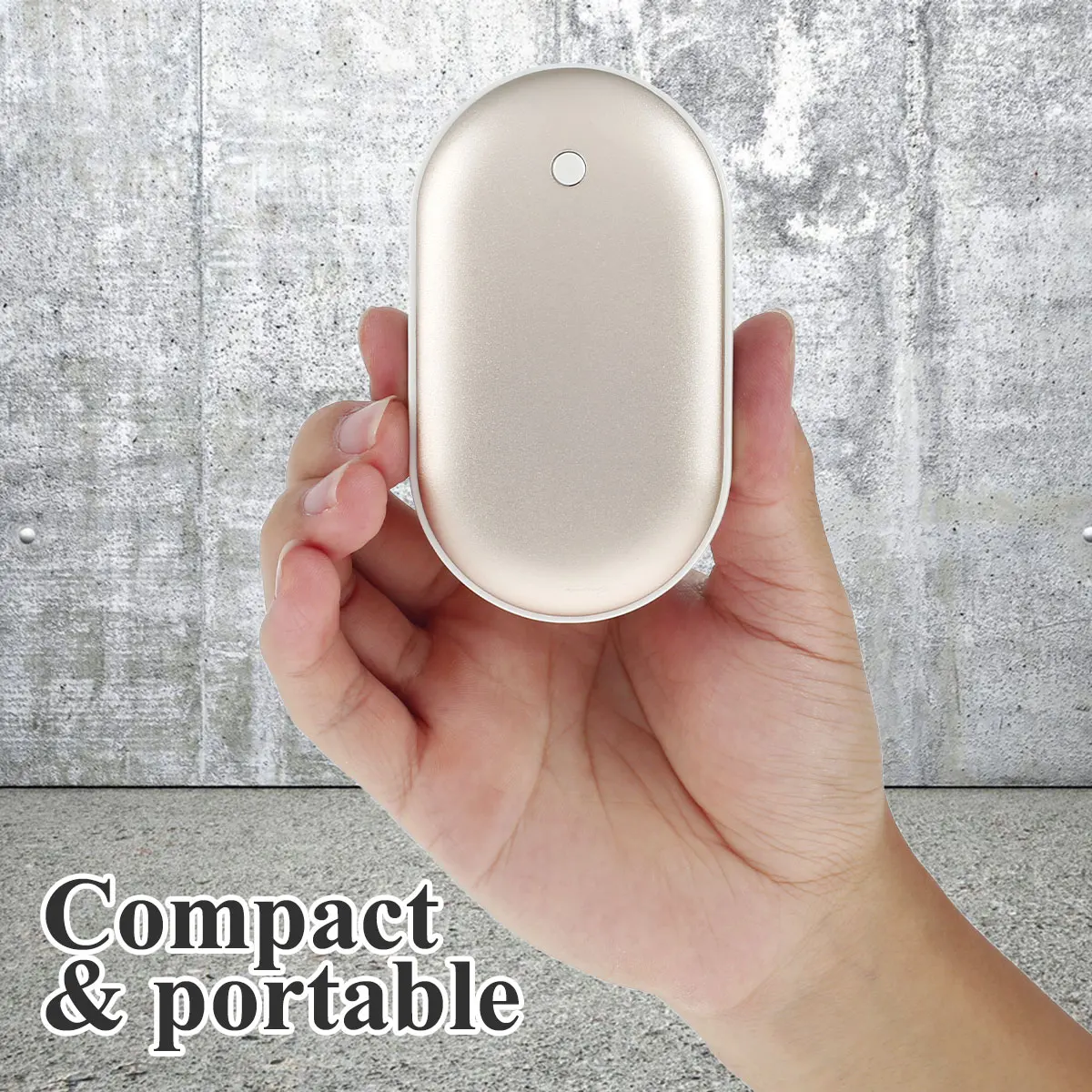 

USB Rechargeable Hand Warmers Winter Electric Pocket Heater Pocket Handwarmers Gifts for Outdoor Sports Ski Hiking Camping