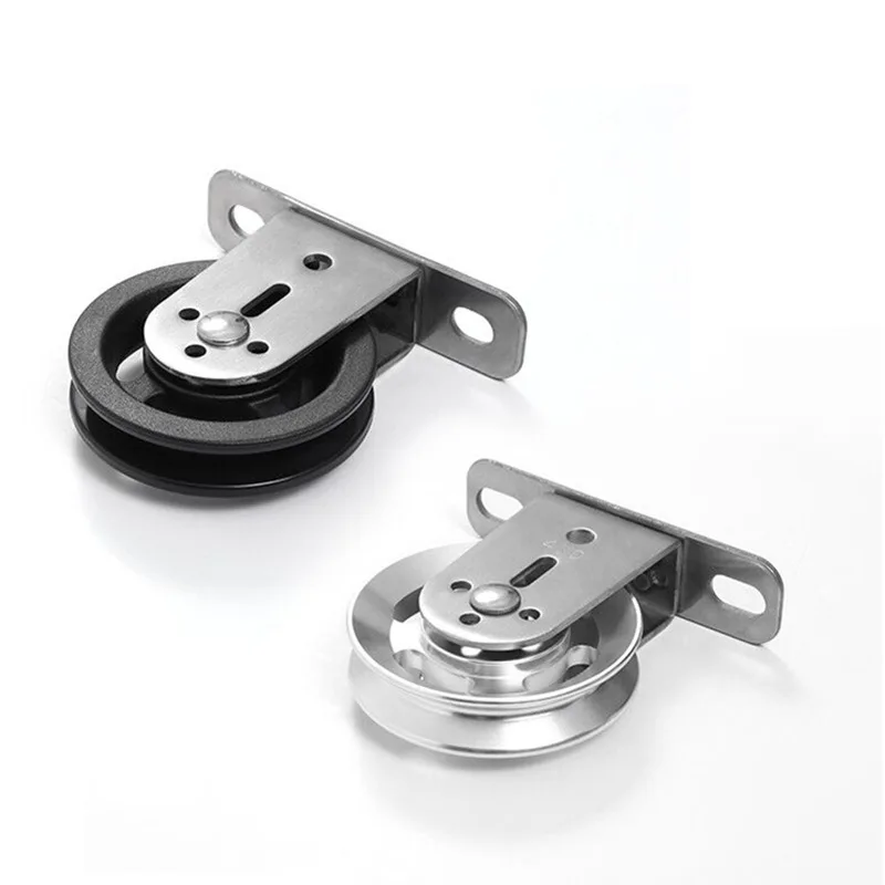 

Pulley Block Swivel Lifting Single Wheel Wall Ceiling Mount Fixed Mute Bearing Pulley for DIY Cable System Home Gym Accessories