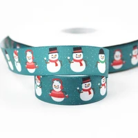 cartoon christmas printed grosgrain ribbon 9 75mm diy handmade materials christmas wedding gift wrap tape ribbons