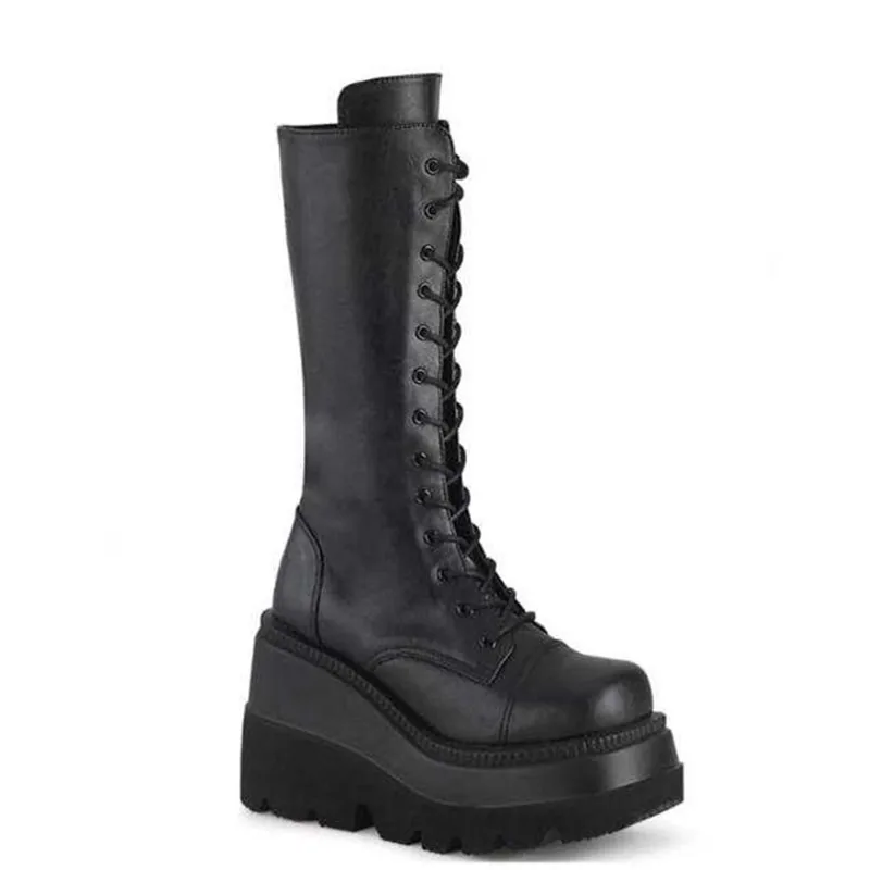 

Thick bottomed large boots women's autumn new muffin bottomed leather boots women's Boots