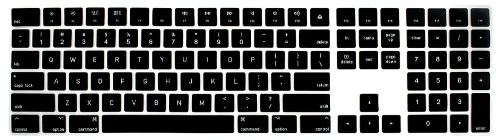 Для Клавиатура Apple Magic A1843 с цифровая клавиатура версия Английский США покрытие для клавиатуры мульт - Цвет: Backlit-black