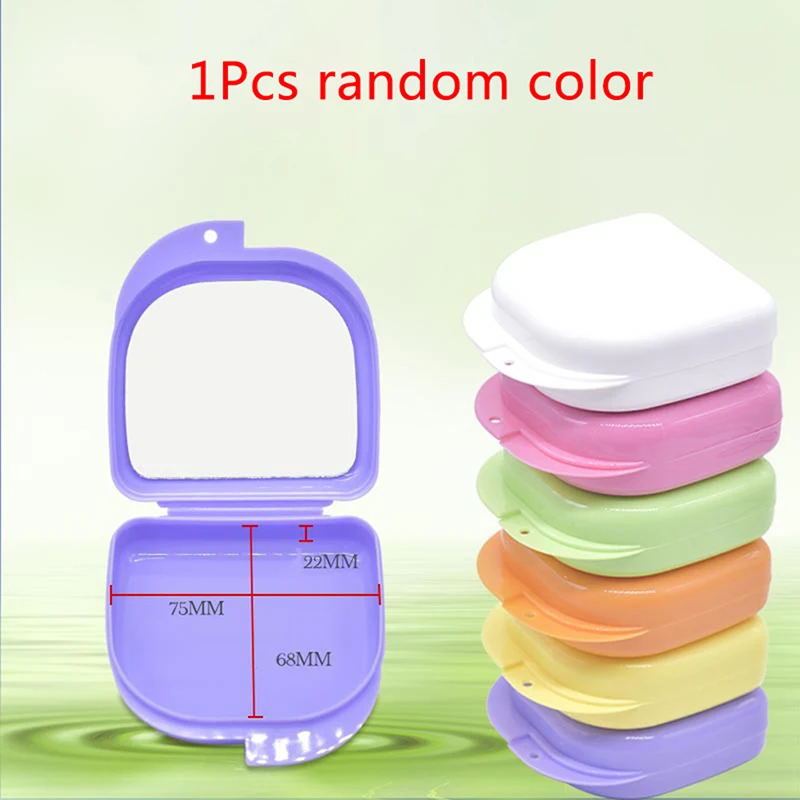 

1Pcs Dental Orthodontic Retainer Denture Storage Case Box Mouthguard Container