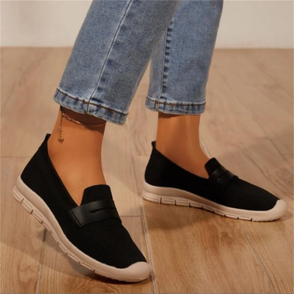 

Женские Дышащие лоферы, Новинка лета 2021, удобные сетчатые лоферы в британском стиле на плоской подошве, без застежки, женские низкие кроссов...