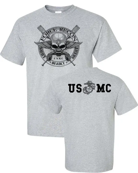 Модная футболка морской пехоты США военный Мужская с круглым вырезом в стиле