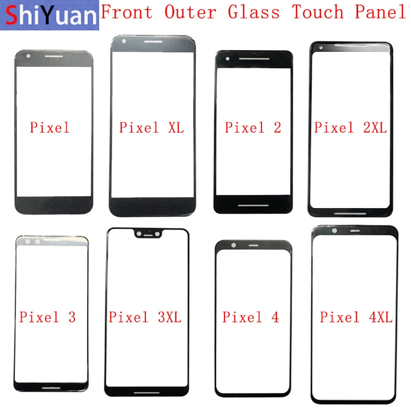 Фронтальное внешнее стекло для Google Pixel XL 2 2XL 3 3XL 3A 3AXL 4 4XL Сенсорная панель