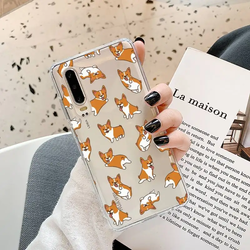 

Corgi 1 Phone Case Transparent for Samsung A71 S9 10 20 HUAWEI p30 40 honor 10i 8x xiaomi note 8 Pro 10t 11