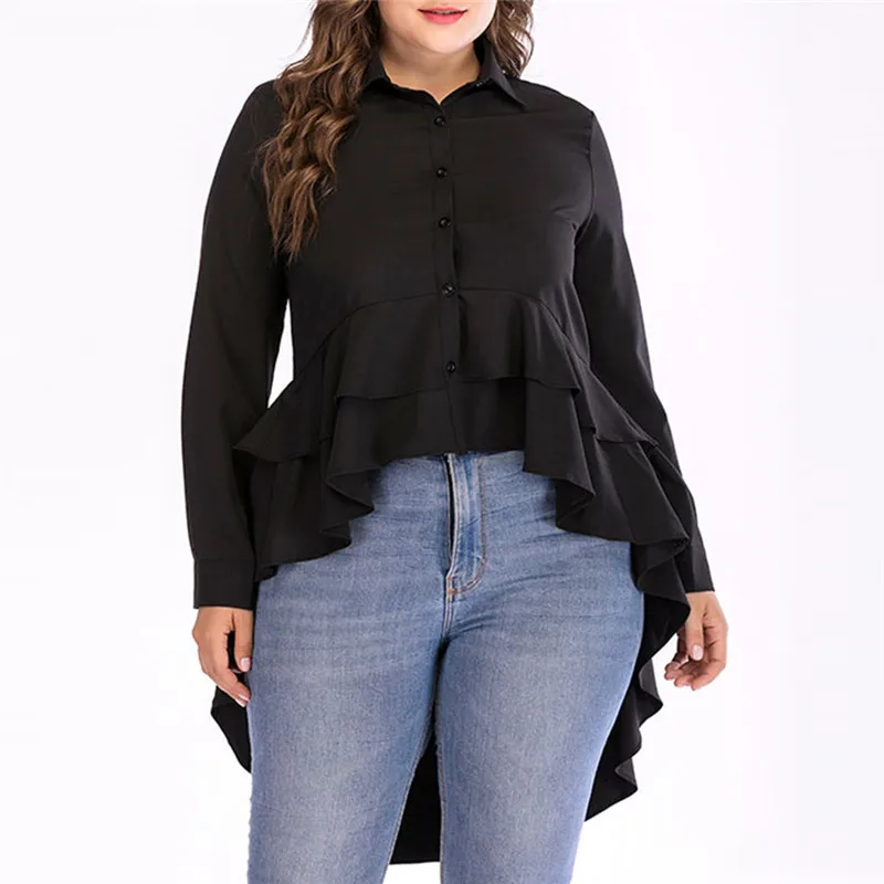 Осенняя и зимняя новая женская рубашка размера плюс повседневная футболка с