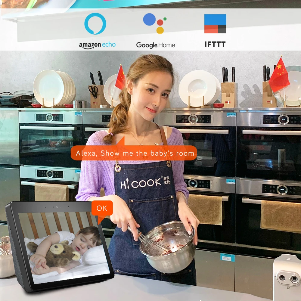 Tuya IP камера работает с Alexa домашней безопасности беспроводная камера с автоматическим отслеживанием камеры наблюдения CCTV облачная SD карта PTZ камера