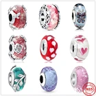 Новые бусины-подвески из серебра 925 пробы в виде бабочки, бриллианты, подходят для браслетов и ожерелий Pandora для женщин, изготовление ювелирных изделий своими руками