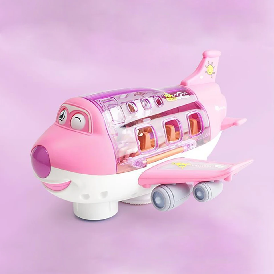 

SEELAUGH Rotate Music Children's Toy Aircraft Large Size Passenger Plane Kids Airliner Passenger Characters Can Move Electric Pl