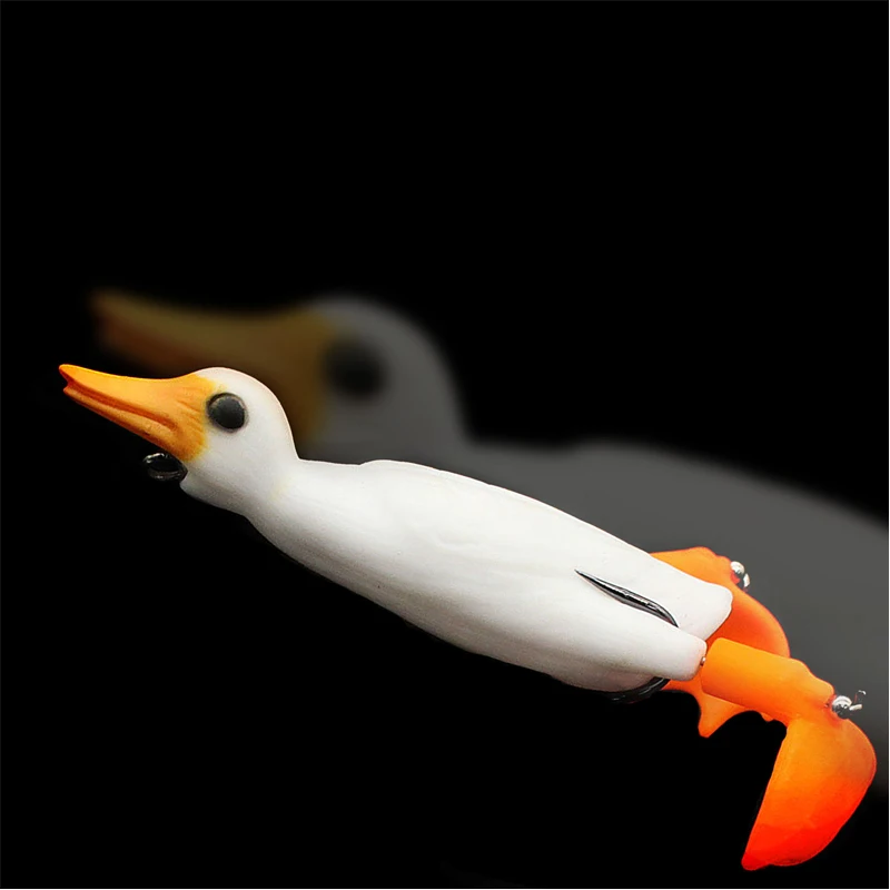 

Wokotip 1PCS Silicone DUck Lures 9.5cm 12g Topwater Wobbler Bait Lifelike Duck Pesca Isca Crankbait Fishing Lure propeller duck