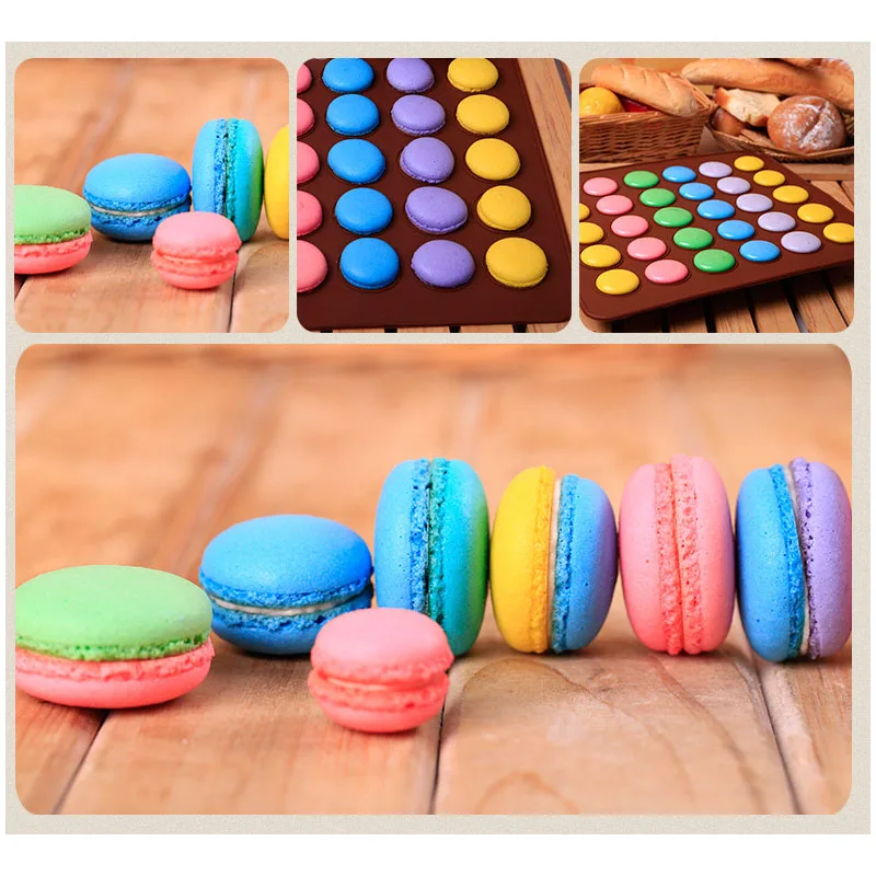 

SILICONE BAKING macaroni pad, 48 hole round baking pad, 38x28cm, DIY, baking utensils