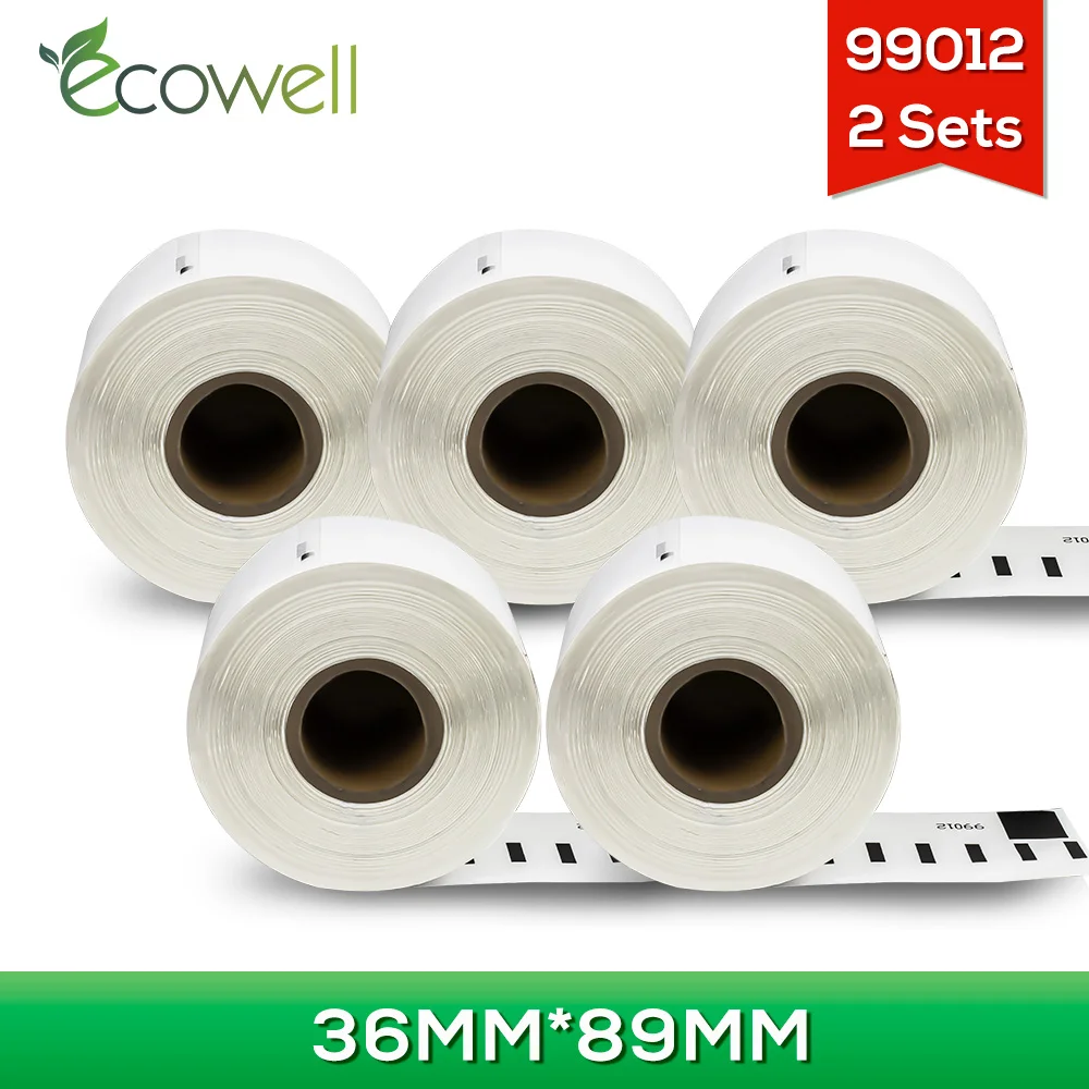 Ecowell 10 рулонных лент адресная наклейка 99012 совместима с Dymo Labelwriter 450 DUO Turbo Label Maker