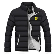 2021 New Mens Hot Sale Ferrari Jacket Down Jacket Brand Printing Mens Casual Fashion Mens Zipper Top Direct Sales