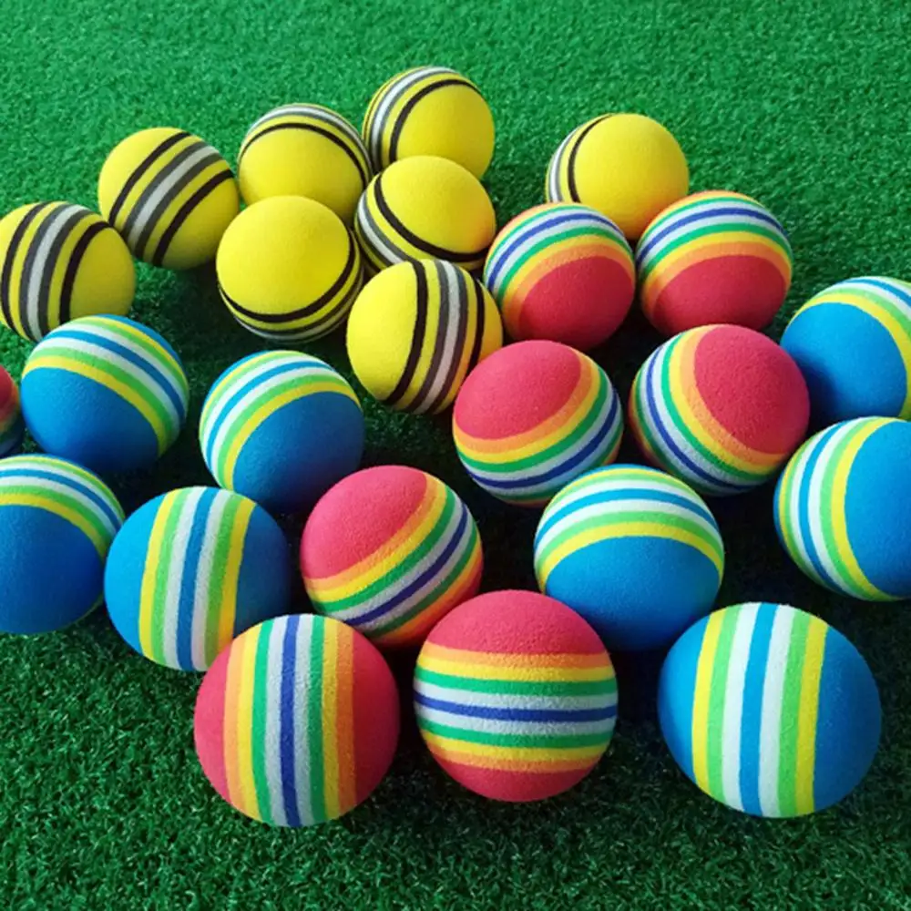 

50%HOT10Pcs Colorful Soft EVA Golf Ball Indoor Exercise Sport Training Tool Accessory