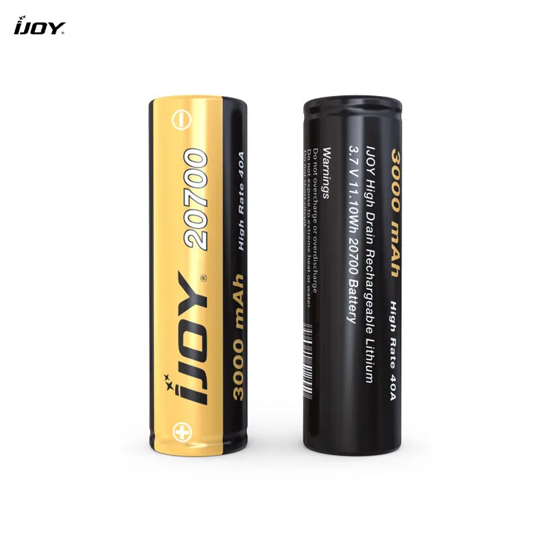 

2pcs/lot Original IJOY 20700 Battery Rechargeable High Drain Lithium Cell 3000mAh Capacity 3.7V 40A For IJOY 20700 Box Mod Vape