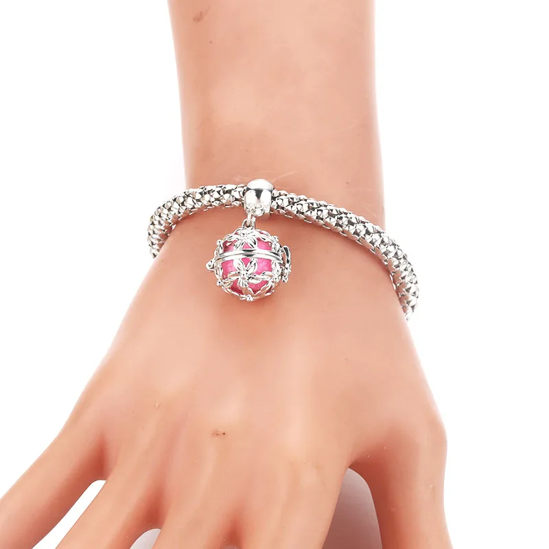 Медальоны для ароматерапии браслет Дерево жизни Цветок эластичные браслеты духи