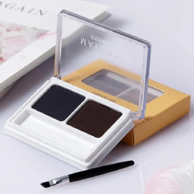 

6 Color Smooth Powder Gel Eyebrows with Beveled Brush Pencil Eyebrow Sweat-proof Waterproof Sets Cosmetics Makeup J6O7