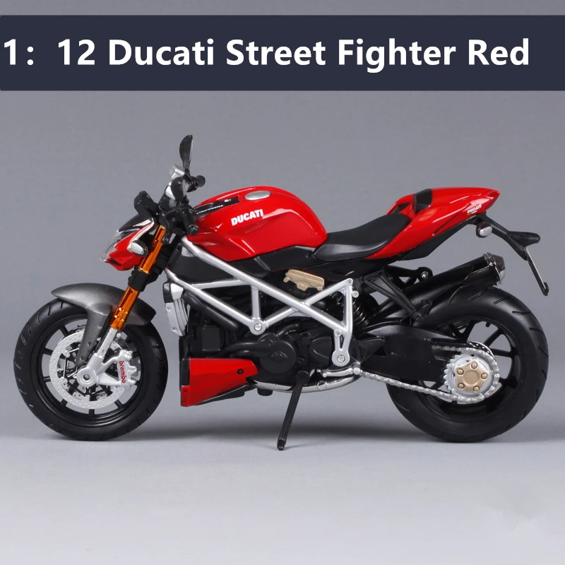Ducati Street Maisto 1:12 Yamaha 450F моделирование сплав Мотокросс серии авторизованный модель мотоцикла игрушечный автомобиль - Цвет: Ducati Street