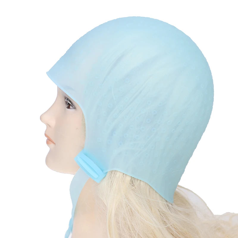 

Reusable Silicone Colouring Hair Highlights Cap With Needle Hair Coloring Cap Hair Dye Hat Hair Styling Tools Accessories