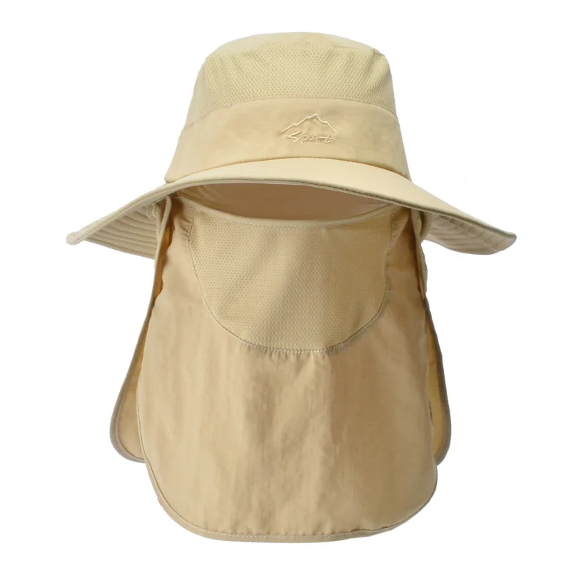

K33 Sun Hat For Man Sunhat Summer Outdoor Quick-drying Sunscreen Fisherman Hat Fishing Breathable Sun hats Female Face Mask