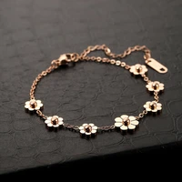fashion sweet white daisy bracelet necklace personality pearl metal minimalist chrysanthemum bracelet ladies jewelry gift