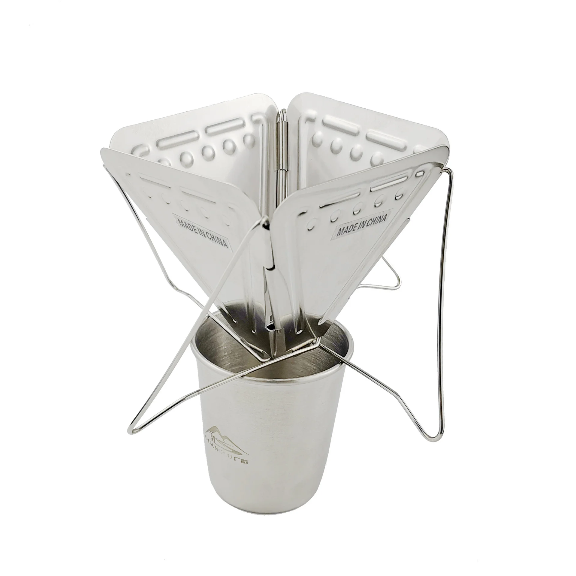 Складная кофейная плита из нержавеющей стали портативная уличная кемпинговая