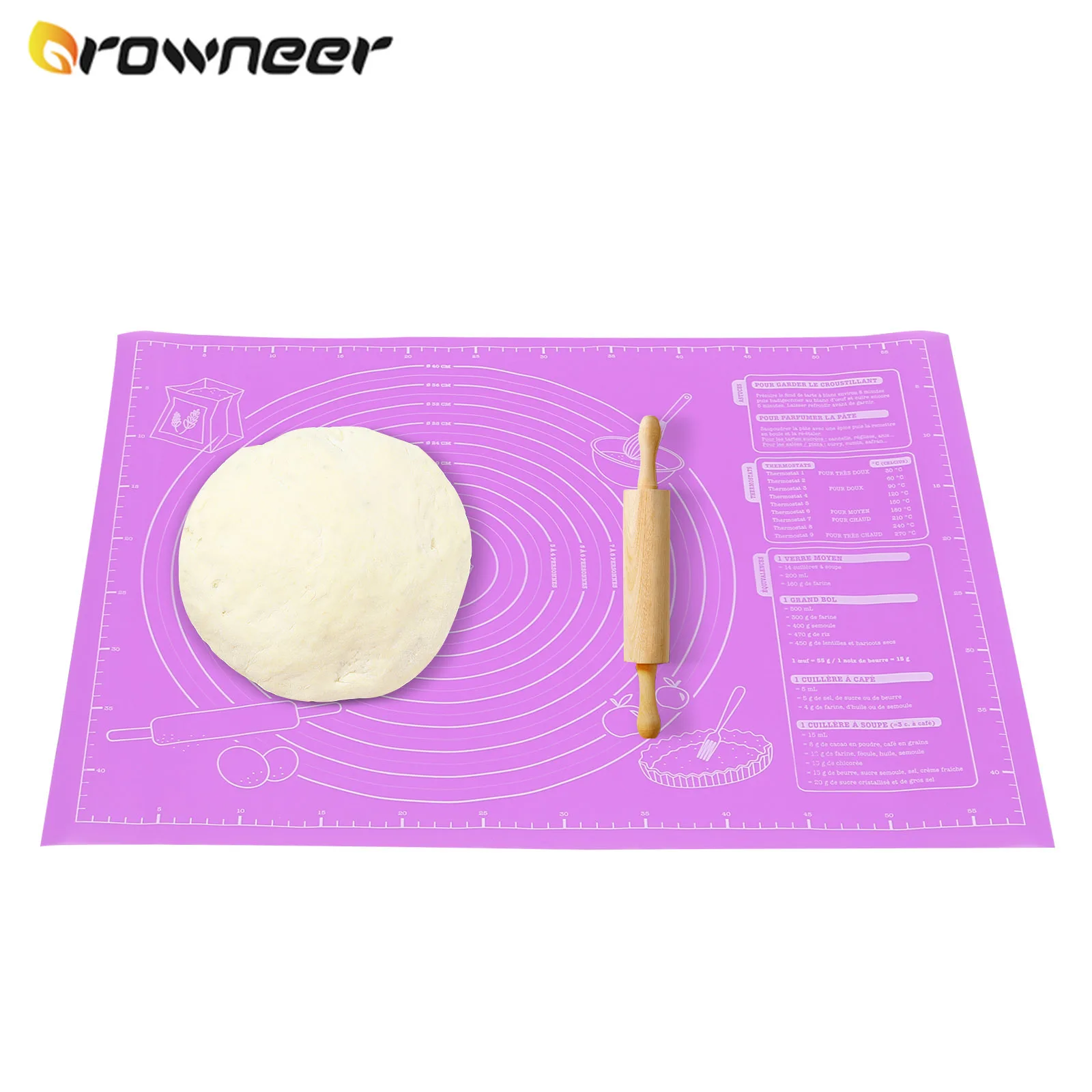 45x60cm Rolling Dough Mat Silicone Large Non-Stick Baking Pad Sugarcraft Fondant Cake Pastries Holder Pizza Cookie Brownie Maker | Дом и сад
