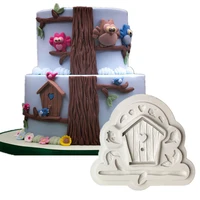 luyou luyou diy cartoon house design diy silicone 3d cake mold bird fondant decoration mold cake cooking tools fm1509