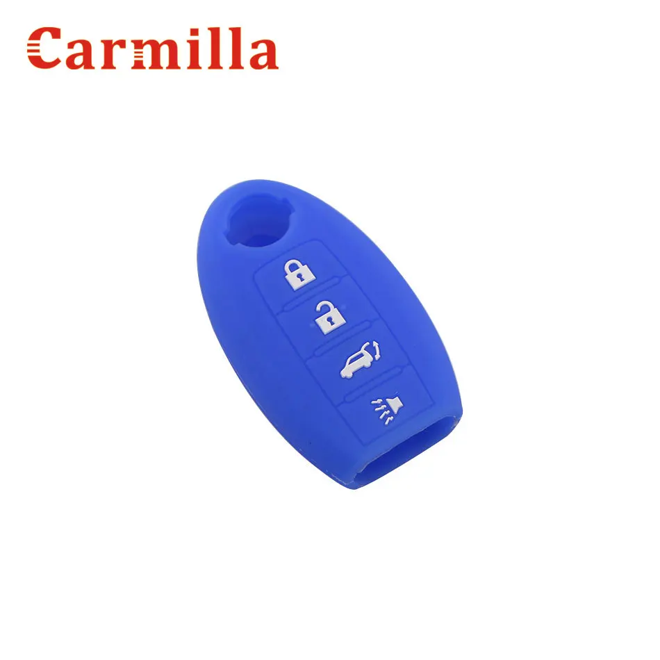 Carmilla силиконовый 4 кнопки чехол для дистанционного ключа от машины Fob без Nissan Maxima