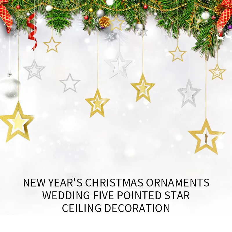 

7pcs Twinkle Star Paper Garland Banner Baby Shower Boy Girl Birthday Party Decorations Kids Adult Wedding Decoration Supplies