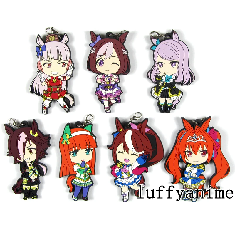 

Umamusume Pretty Derby Rubber Mascot Pendant Tokai Teio Special Week Daiwa Scarlet Mejiro McQueen Gold Ship phone Strap Keychain