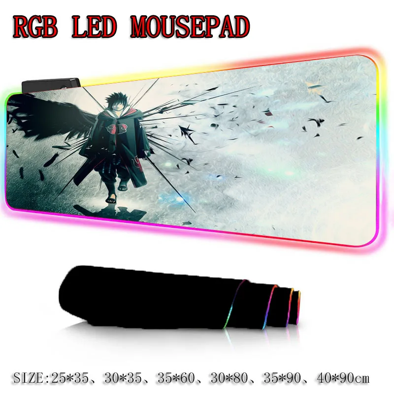 

XGZ Anime Computer Mousepad LED Gaming Mouse Pad Gamer Large Mause Pad XL RGB Mousepad USB for Keyboard Mice PC Desk Mat